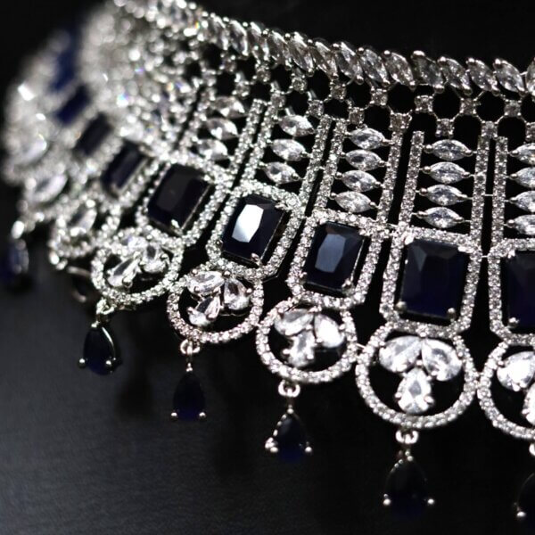 Midnight Sapphire Cubic Zirconia Choker Set