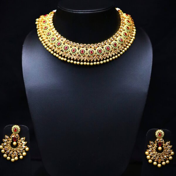 Aabha Phool Necklace Set - Image 2